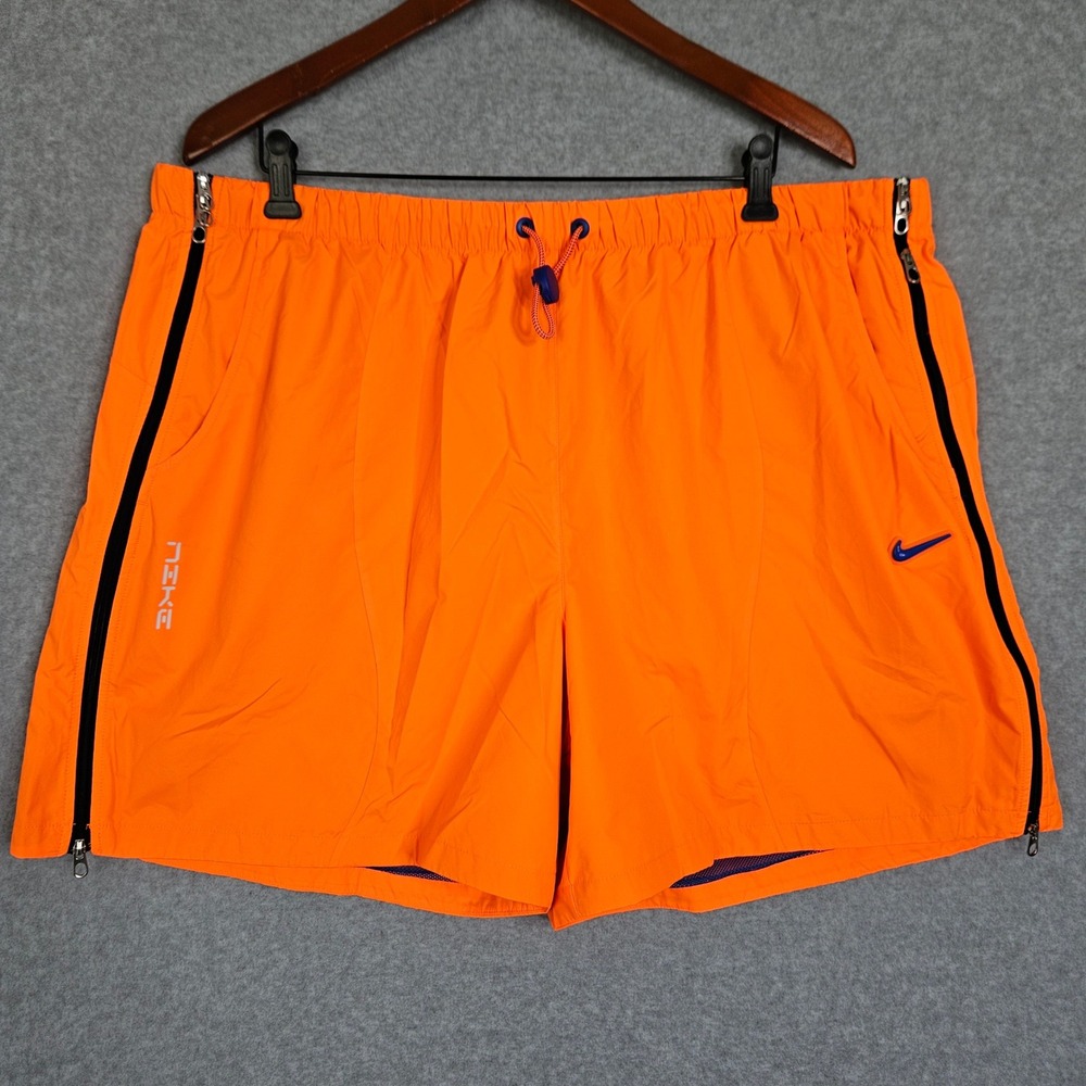 Nike Project F.R.O.G. Loose Fit Zip 3-D Logo Shorts Orange Blue XXL HV0903-803
